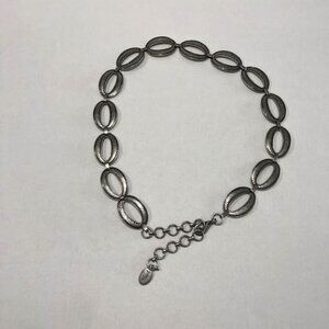 Fossil Oval Chain Metal Statement Belt in Silver  Women's